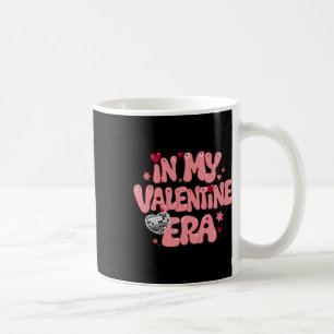 Retro In My Valentine Era Cute Valentine's Day Gir Coffee Mug