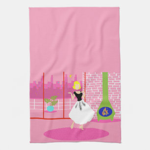 Retro In the Pink Kitchen Towel