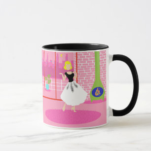 Retro In the Pink Ringer Mug