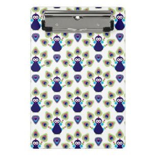 retro india exotic peacock mini clipboard