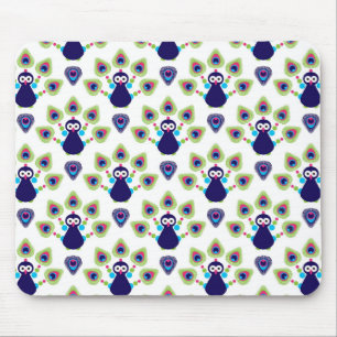 retro india exotic peacock mouse mat