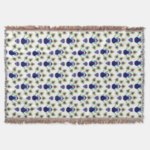 retro india exotic peacock throw blanket