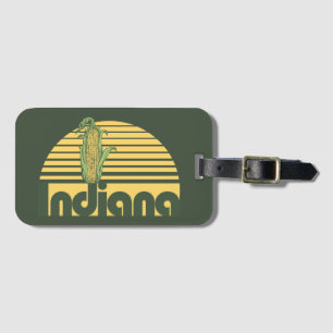 Retro Indiana Luggage Tag