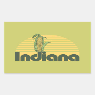 Retro Indiana Rectangular Sticker