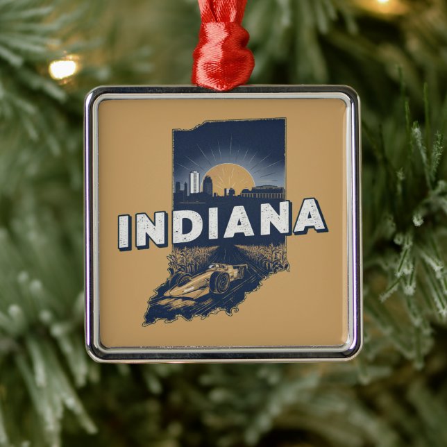 Retro Indiana Scenic Silhouette Metal Tree Decoration (Tree)