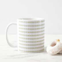 Retro Indie Yellow Daisy Line Art Pattern