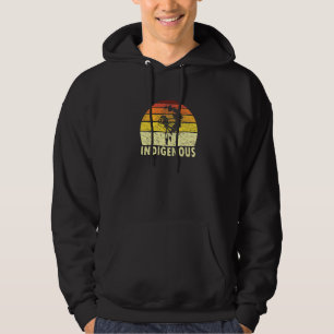 Retro Indigenous War Bonne Native American Indian Hoodie