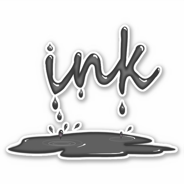 Retro Ink Splatter Sticker – Creative Vibes (Front)
