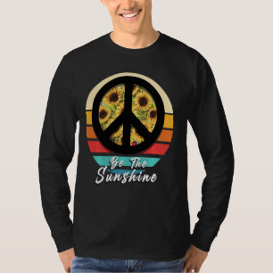 Retro Inspirational Be The Sunshine Sunflowers Pea T-Shirt