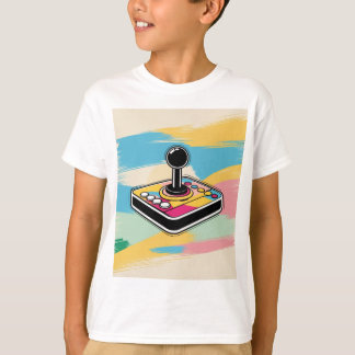Retro-Inspired Abstract Game Joystick T-Shirt