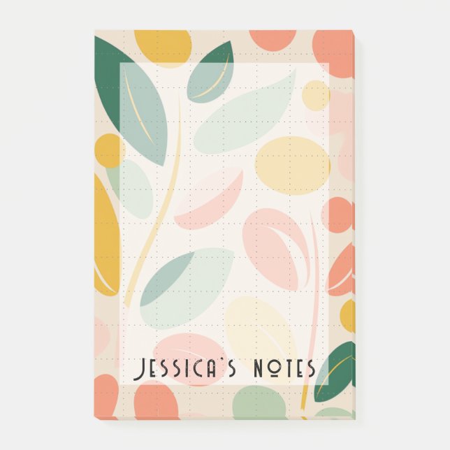 Retro-inspired abstract note pad (Front)