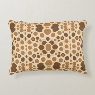 retro-inspired abstract pattern with soft organic decorative cushion