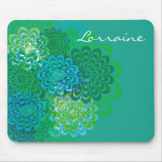 Retro Inspired Blue and Green Mousepad