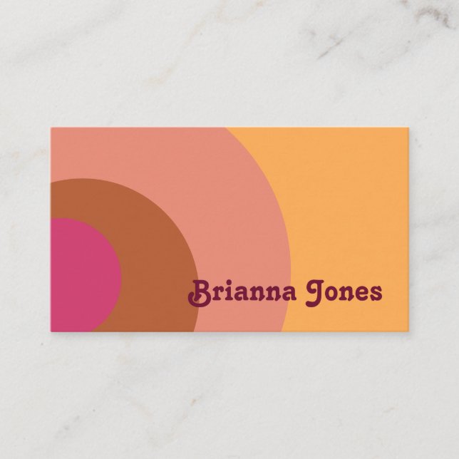 Retro Inspired Business Card (Front)