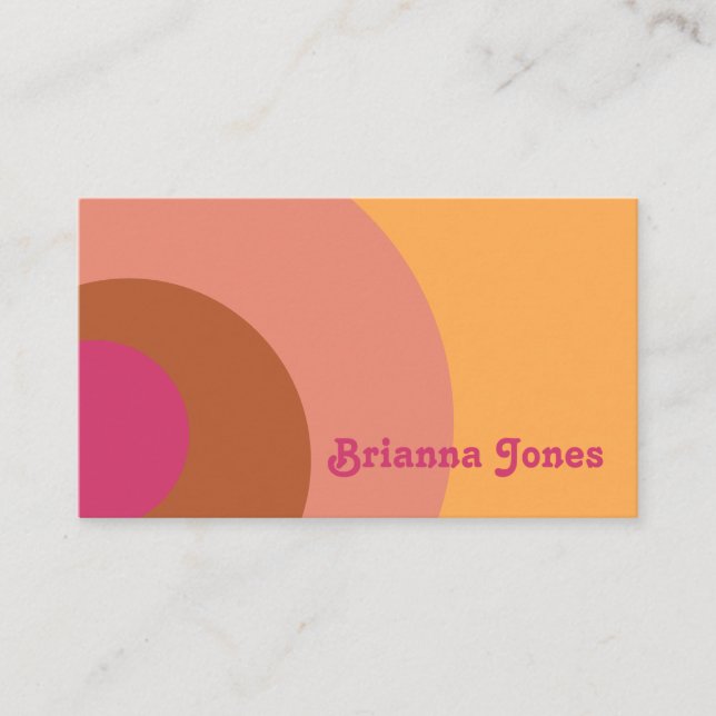 Retro Inspired Business Card (Front)