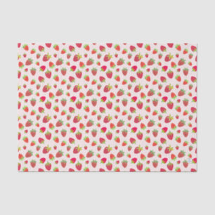 Retro-Inspired Hand-Illustrated Chic Strawberry Tissue Paper
