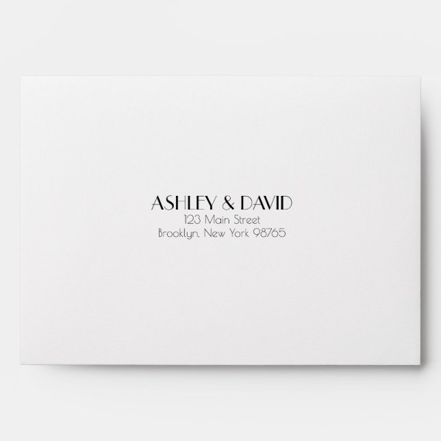 Retro Inspired Note Card Return Address Envelope (Front)