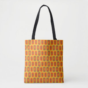 Retro Inspired Pattern Tote Bag