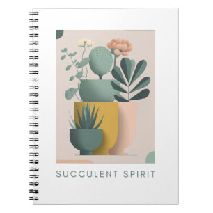 Retro-inspired plant design notebook