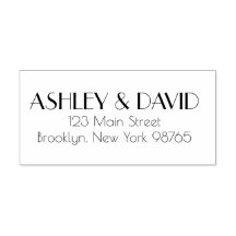 Retro Inspired Return Address rubber stamp