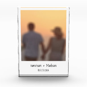 Retro instant photo name custom modern photo block