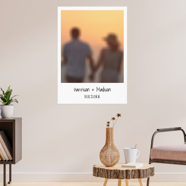 Retro instant photo name custom modern poster (Living Room 3)