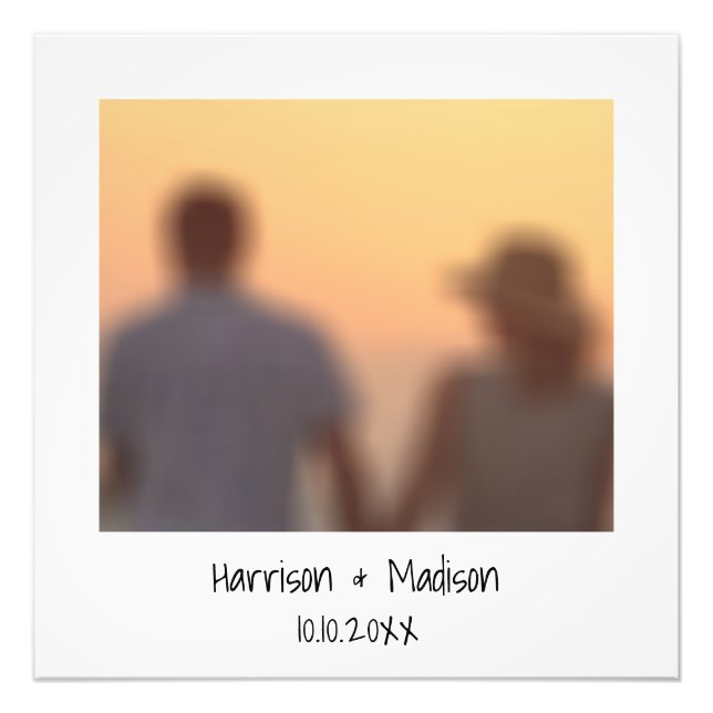 Retro instant photo names custom casual photo print (Front)