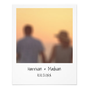 Retro instant photo names custom casual poster