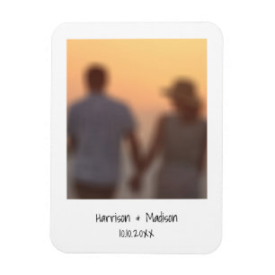Retro instant photo names custom modern magnet