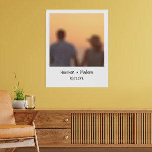 Retro instant photo names custom modern poster