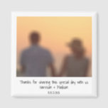 Retro instant photo names custom wedding favour magnet<br><div class="desc">Retro instant photo names date custom wedding favour magnet
great for couples,  family,  or just for yourself,  selfie photo magnet</div>