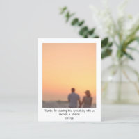 Retro instant photo names custom wedding Thank you