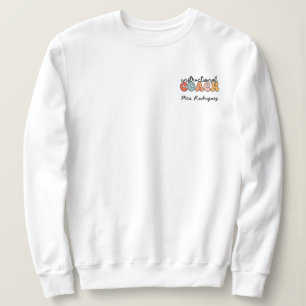 Retro Instructional Coach Educational Coach Custom Sweatshirt