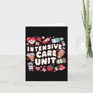 Retro Intensive Care Unit Nurse Tech Valentine Icu Card