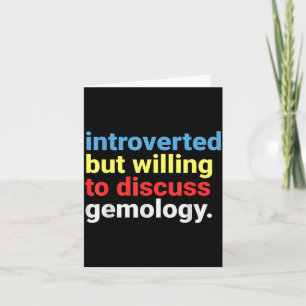 Retro Introverted But Gemology Lover Funny Card