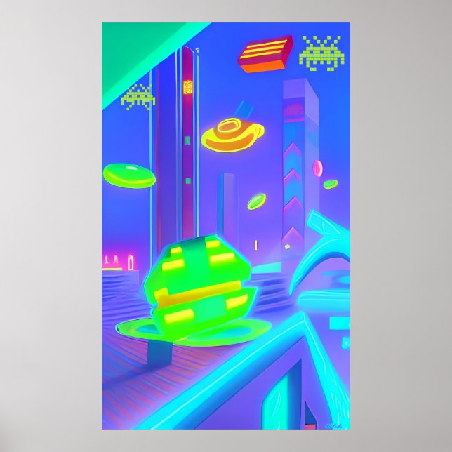 Retro Invaded Futurism Poster (Front)