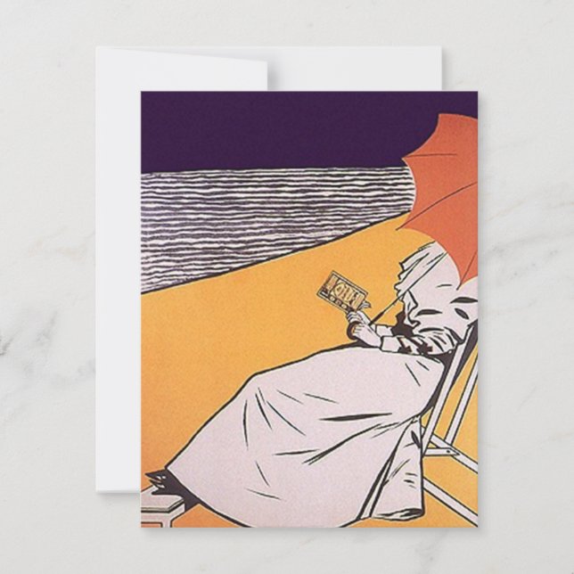 Retro Invitation Summer House ~ Beach Home Party (Front)