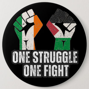 Retro Ireland Palestine Solidarity Fist revolution 6 Cm Round Badge