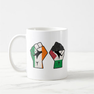 Retro Ireland Palestine Solidarity Fist revolution Coffee Mug