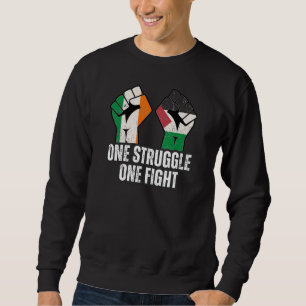 Retro Ireland Palestine Solidarity Fist revolution Sweatshirt