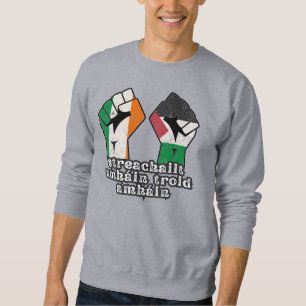 Retro Ireland Palestine Solidarity Fist revolution Sweatshirt