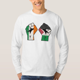 Retro Ireland Palestine Solidarity Fist revolution T-Shirt