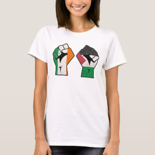 Retro Ireland Palestine Solidarity Fist revolution T-Shirt