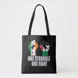Retro Ireland Palestine Solidarity Fist revolution Tote Bag