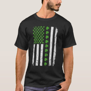 Retro Irish American Flag Distressed Flag St Patri T-Shirt