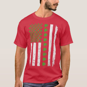 Retro Irish American Flag Distressed Flag St T-Shirt