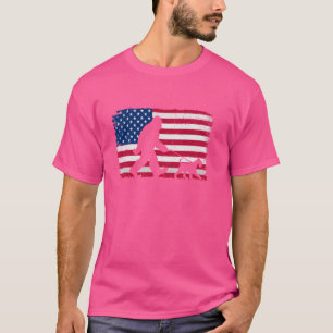 Retro Irish Terrier 4th of July US American Flag P T-Shirt