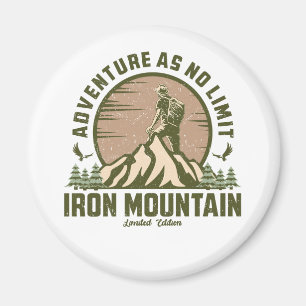 Retro Iron Mountain Hike Magnet