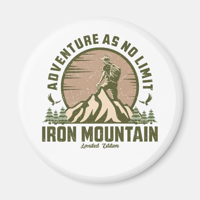Retro Iron Mountain Hike  Magnet (Front)