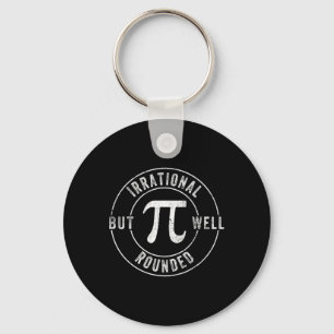 Retro Irrational But Well Rounded Pi Day Celebrati Key Ring